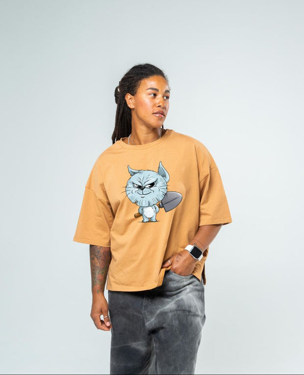 Жіноча футболка "Кіт Едді" (вільний крій)