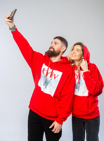 Унісекс оверсайз худі "Kyiv. City with balls"