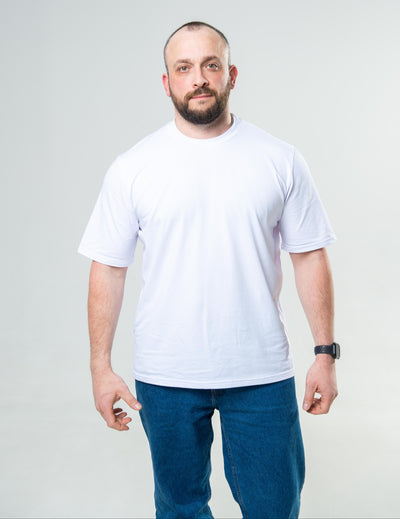 Чоловіча біла футболка вільного крою