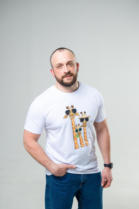 Чоловіча футболка "Сімейка жирафів"