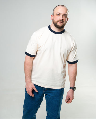 Чоловіча вершкова футболка вільного крою "Formentor"