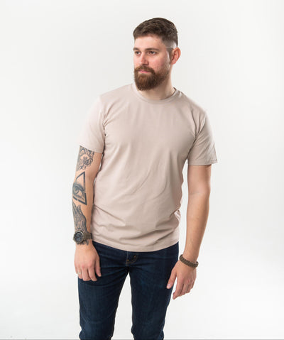 Чоловіча базова бежева футболка