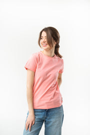 Жіноча персикова базова футболка