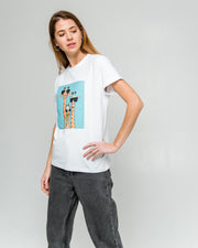 Жіноча футболка з сімейкою жирафів