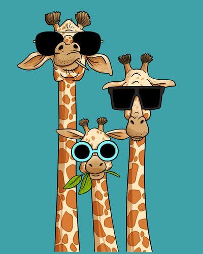 Illustration "Familie von Giraffen"