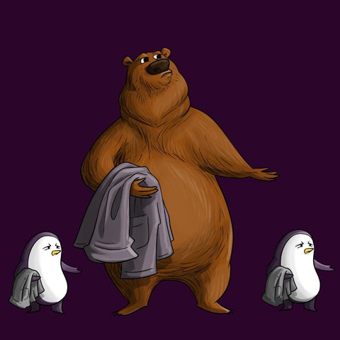 Ілюстрація "Ведмідь Тоні і пінгвіни Ларрі і Матвій"